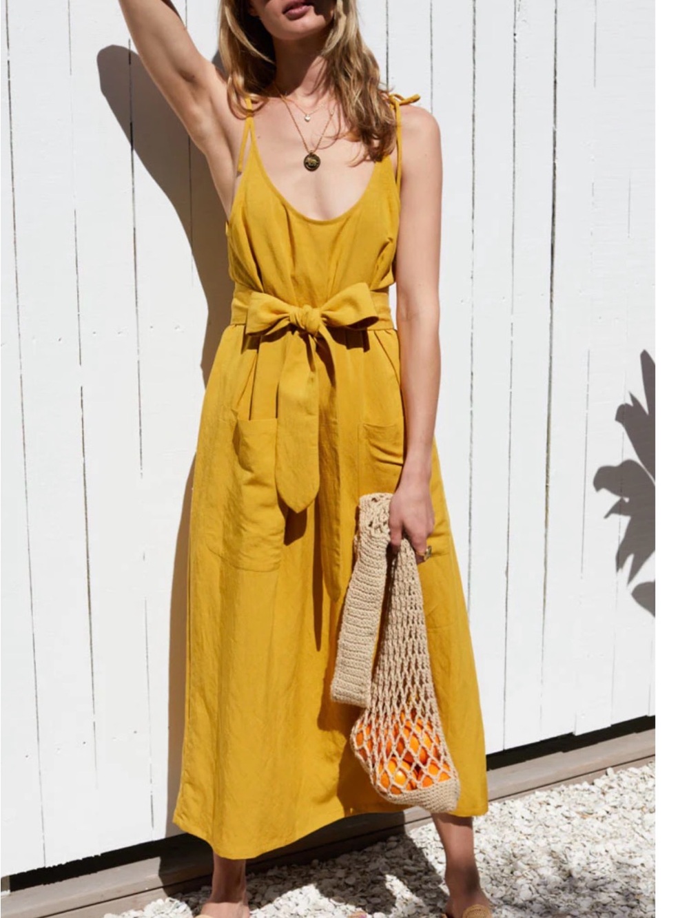 Emerson Fry Linen Top in Warm Mustard